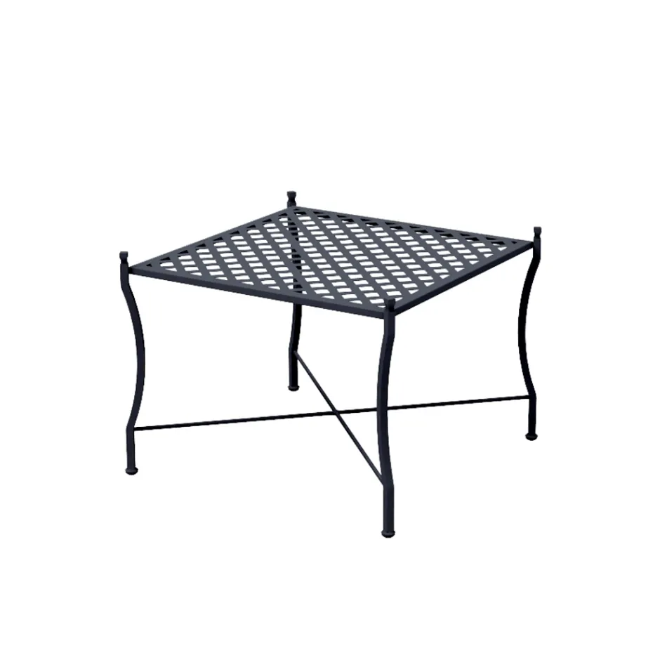 Folding Outdoor Coffee Table in Galvanized Steel Made in Italy - Selvaggia Viadurini