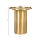 Design Coffee Table in Brass Plated Steel - Kakta Viadurini