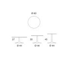 Low Coffee Table in Metal and Ceramic of Various Sizes - Amereo Viadurini