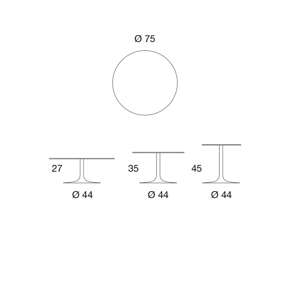 Low Coffee Table in Metal and Ceramic of Various Sizes - Amereo Viadurini