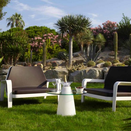 Slide Peak low table (H50) polyethylene and glass made in Italy Viadurini