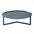 Low Outdoor Round Table in Colored Metal Made in Italy - Stephane