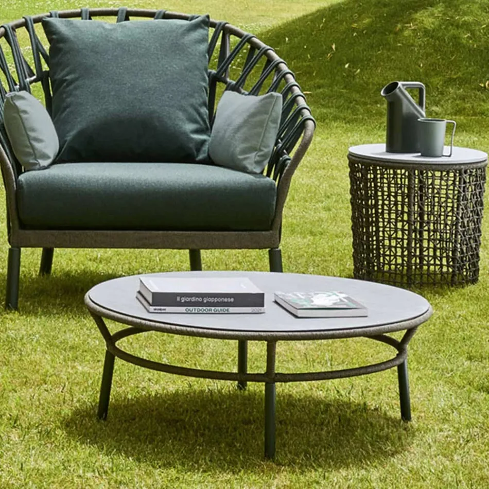 Low Table Hpl Top or Ceramic Made in Italy - Emmacross by Varaschin Viadurini