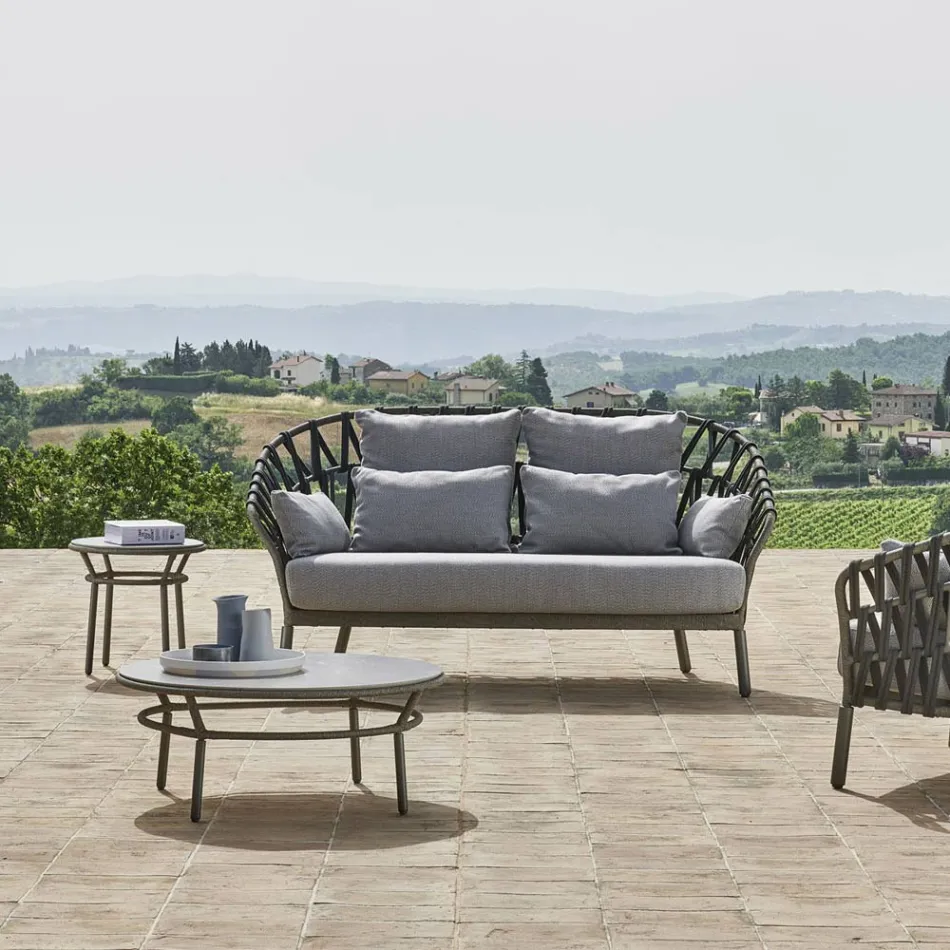 Low Table Hpl Top or Ceramic Made in Italy - Emmacross by Varaschin Viadurini