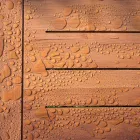 Low Square Coffee Table for Outdoor Living Room in Natural or Black Wood - Suzana Viadurini