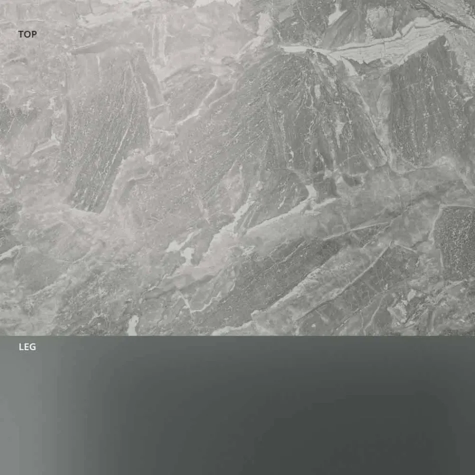 Low Coffee Table Living Room Ceramic Top and Smoked Glass Legs 3 Sizes - Random Viadurini