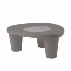 Low table Low Slide Lita Table polyethylene and glass made in Italy Viadurini