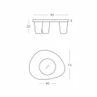 Low table Low Slide Lita Table polyethylene and glass made in Italy Viadurini