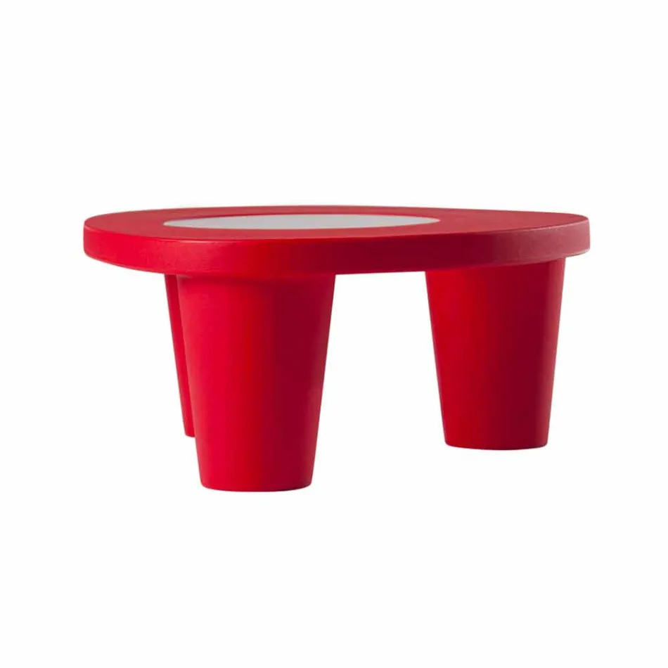 Low table Low Slide Lita Table polyethylene and glass made in Italy Viadurini