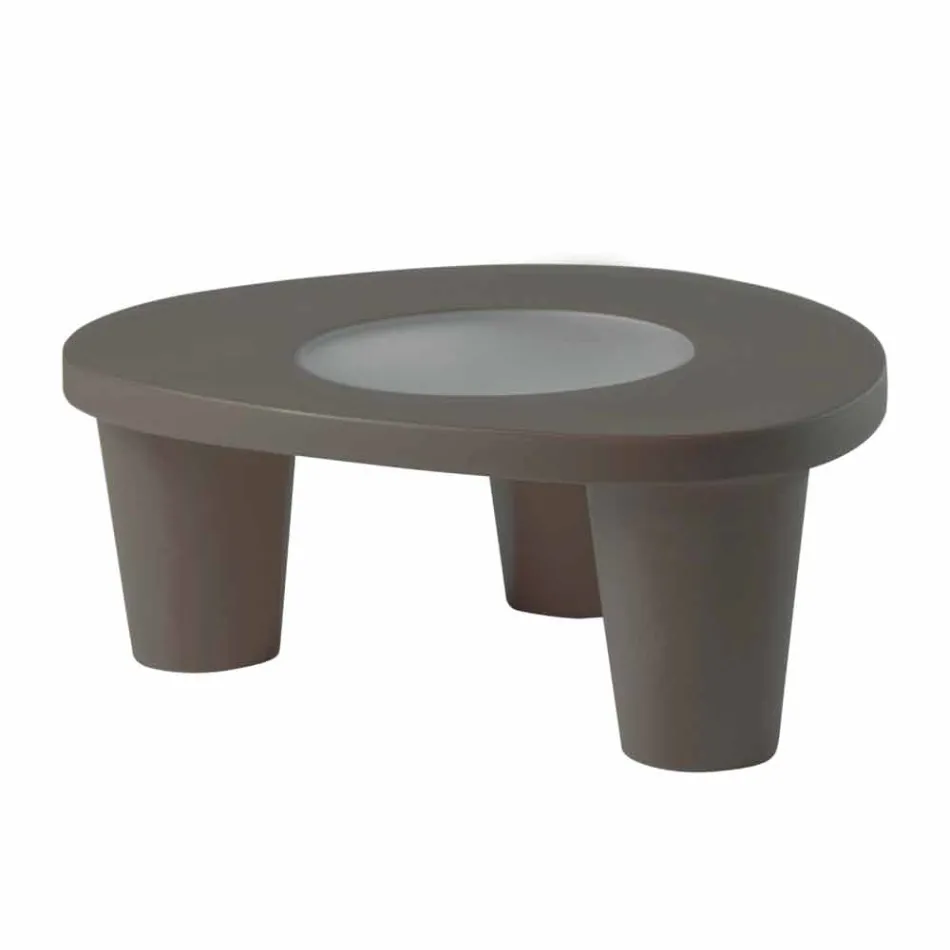 Low table Low Slide Lita Table polyethylene and glass made in Italy Viadurini