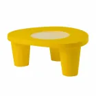 Low table Low Slide Lita Table polyethylene and glass made in Italy Viadurini