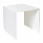 Contemporary white coffee table 50x50cm Terry Big, made in Italy Viadurini