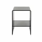 Contemporary Smooth Smoky Coffee Table / Side Table Mimi, made in Italy Viadurini