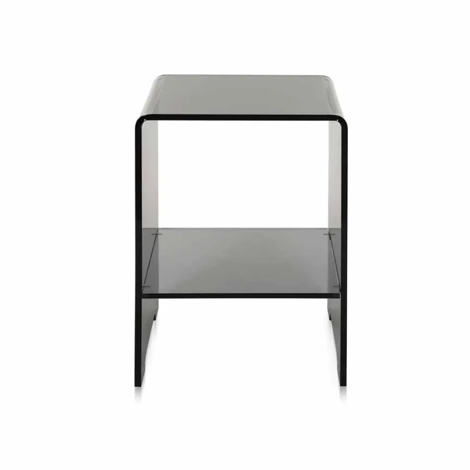 Contemporary Smooth Smoky Coffee Table / Side Table Mimi, made in Italy Viadurini