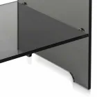 Contemporary Smooth Smoky Coffee Table / Side Table Mimi, made in Italy Viadurini