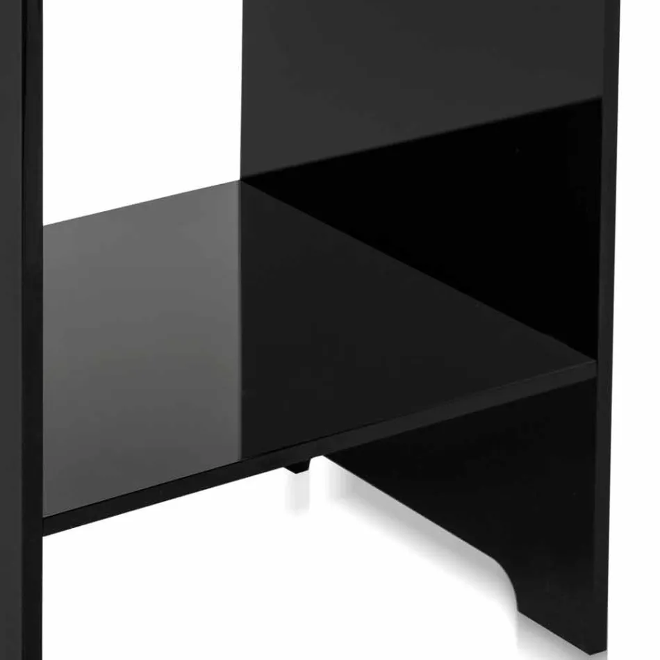 Contemporary black coffee table / nightstand Mimi, made in Italy Viadurini