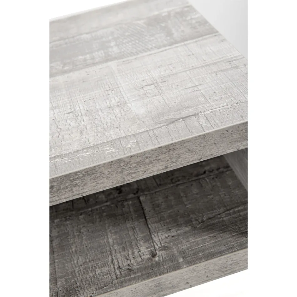 Recyclable Bedside Table in Transparent Plexiglass and Wood - Pascoli Viadurini