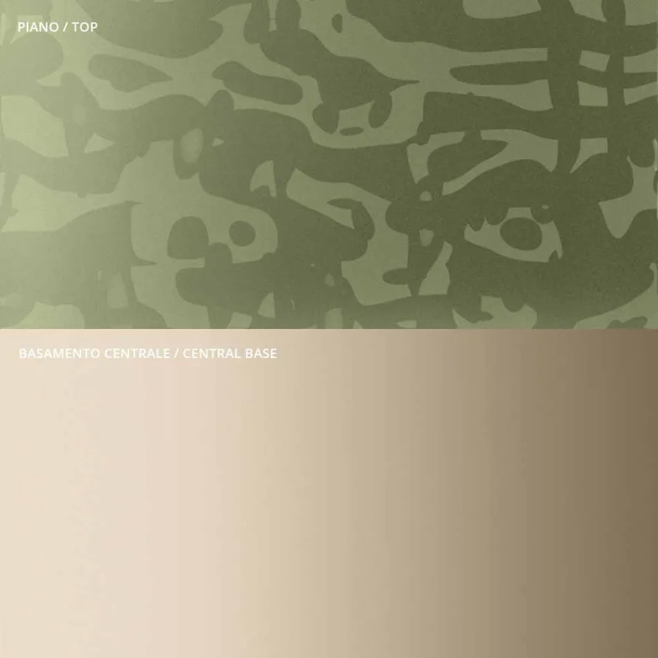 Coffee Table with Round Glass or Metal Top Made in Italy - Anakin Viadurini