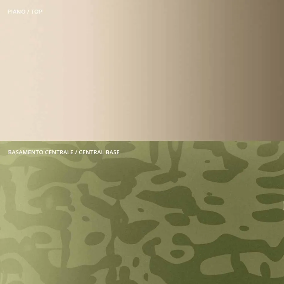 Coffee Table with Round Glass or Metal Top Made in Italy - Anakin Viadurini