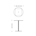 Coffee Table with Round Glass or Metal Top Made in Italy - Anakin Viadurini