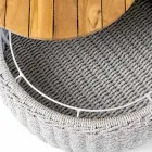 Garden Container Table in Teak and Rope Weaving - Arjuna Viadurini