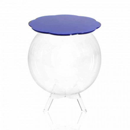 Biffy blue coffee table / container, modern design made in Italy Viadurini