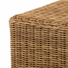 High Garden Side Table in Woven Synthetic Rattan - Yves Viadurini