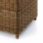 High Garden Side Table in Woven Synthetic Rattan - Yves Viadurini