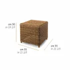 High Garden Side Table in Woven Synthetic Rattan - Yves Viadurini