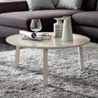 Coffee Table with Round Top in Lacquered Mdf Made in Italy - Tobiko Viadurini
