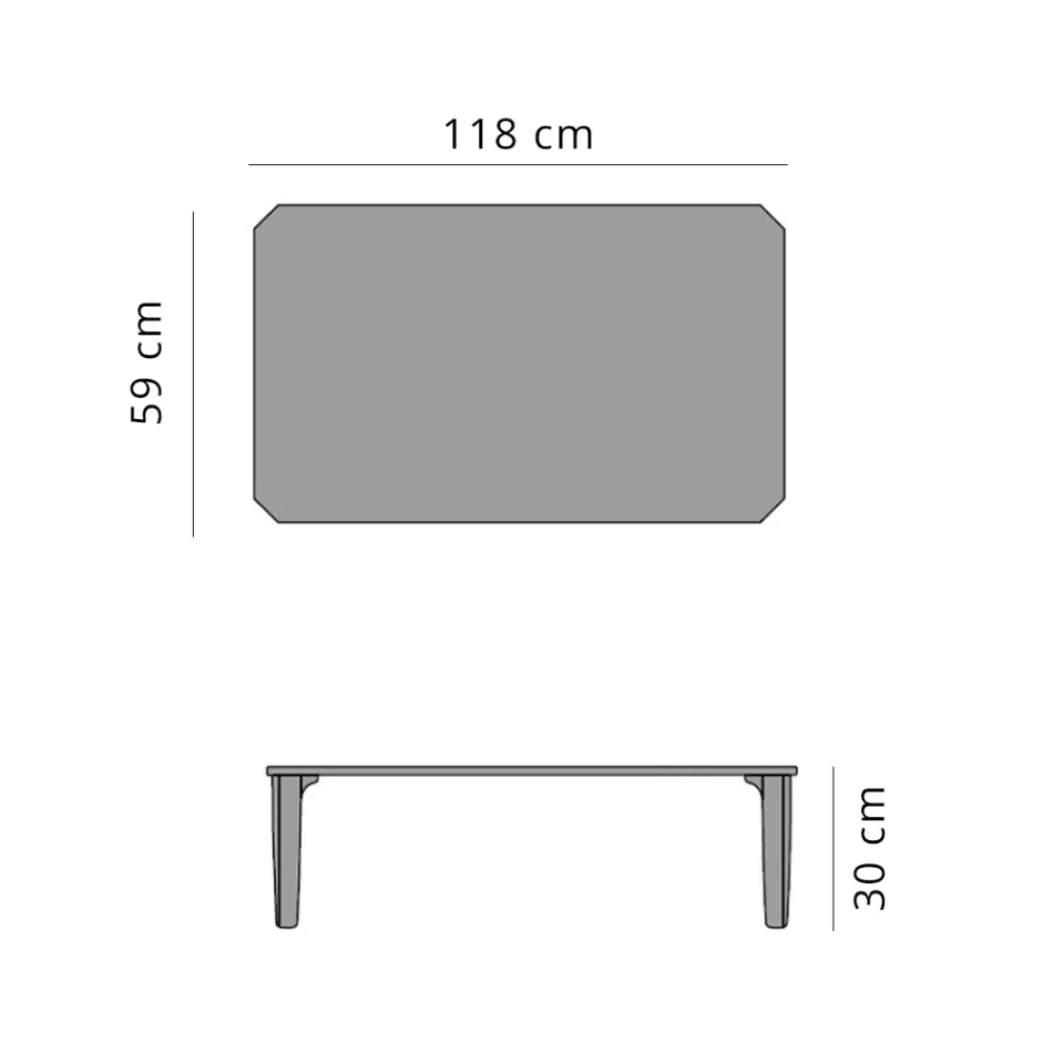 Garden Coffee Table in Aluminum and Stoneware Top 7 Finishes - Filomena Viadurini