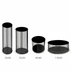 Coffee Table in Forged Crystal and Metal Made in Italy - Montebianco Viadurini