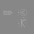 Round Metal Coffee Table, Design in Various Colors and 2 Sizes - Olesya Viadurini