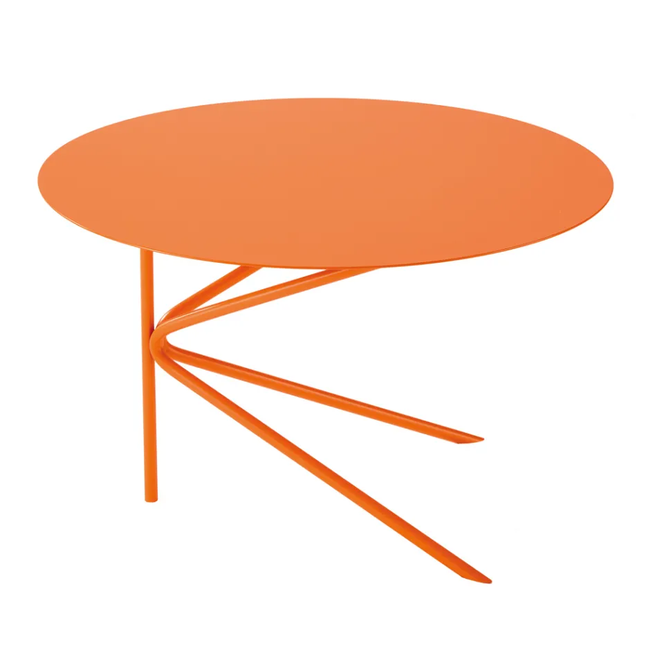 Round Metal Coffee Table, Design in Various Colors and 2 Sizes - Olesya Viadurini