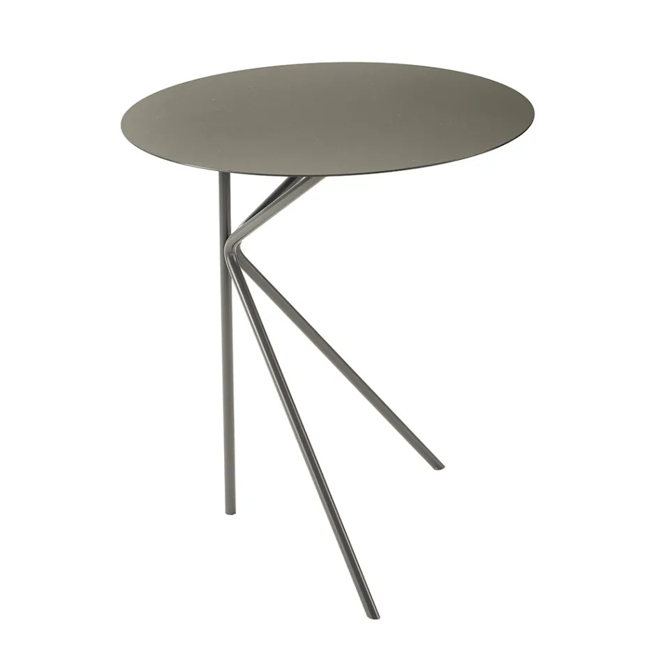 Round Metal Coffee Table, Design in Various Colors and 2 Sizes - Olesya Viadurini