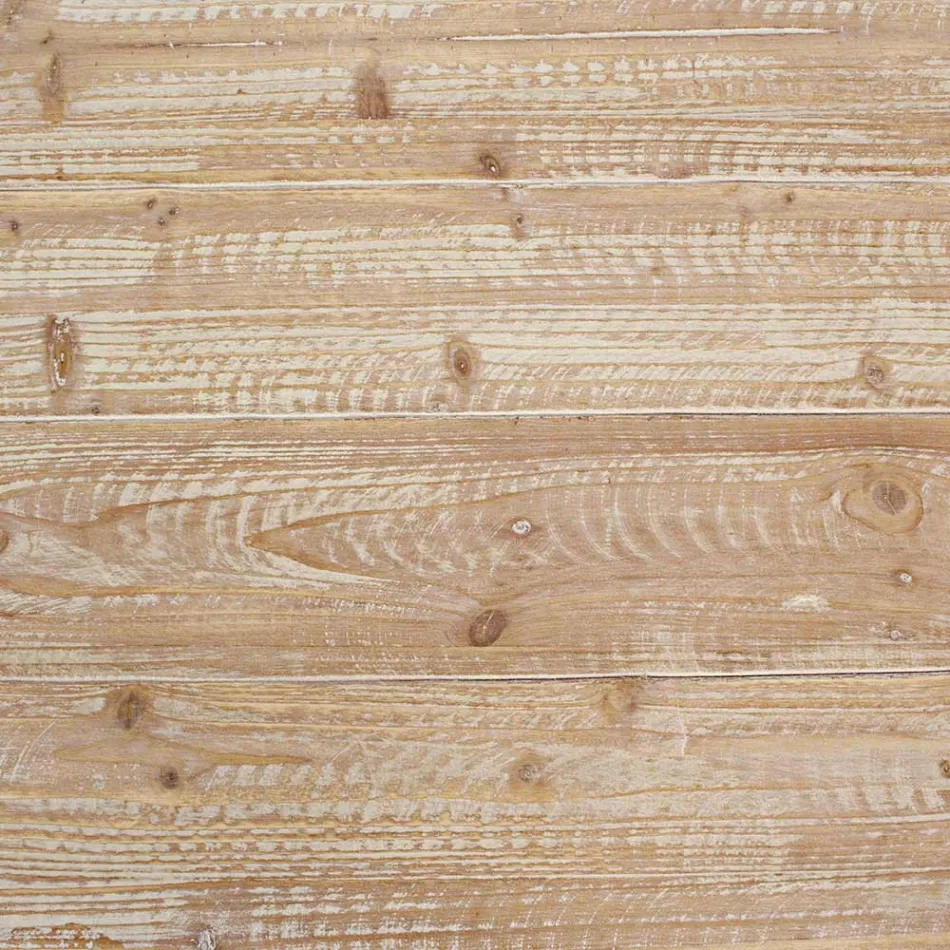 Coffee Table for the Living Room in Fir Wood and Steel - Ilenia Viadurini