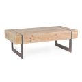 Coffee Table for the Living Room in Fir Wood and Steel - Ilenia