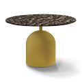 Round Coffee Table in Forged Crystal and Metal Made in Italy - Livigno