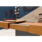 Transformable Coffee Table with Mortar Effect Top Made in Italy - Romantic Viadurini