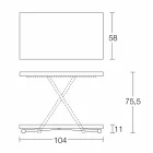 Coffee Table Convertible into a Made in Italy Design Kitchen Table - Genio Viadurini