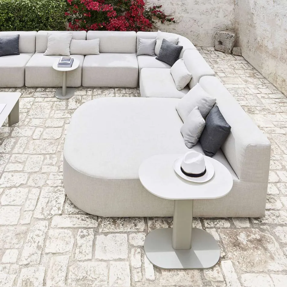 Aluminum and Steel Outdoor Coffee Table Made in Italy - Plinto by Varaschin Viadurini