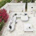 Aluminum and Steel Outdoor Coffee Table Made in Italy - Plinto by Varaschin Viadurini