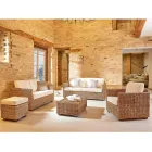 Outdoor Table in Abaca Fiber - Raziel Viadurini