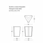 Outdoor Metal Coffee Table Various Colors, Modern Italian Design - Yasmine Viadurini