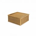 Outdoor coffee table Matt, handmade weaving, modern design
