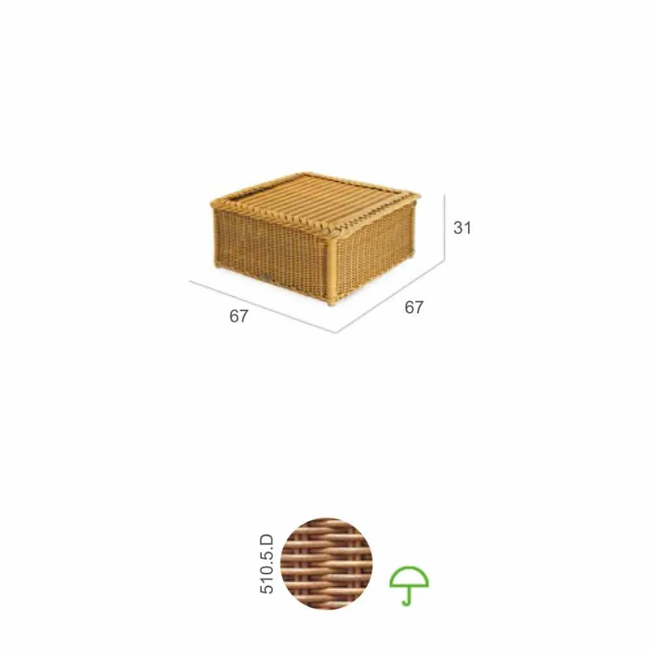 Table for outdoors made entirely of polyethylene braided hand Matt Viadurini