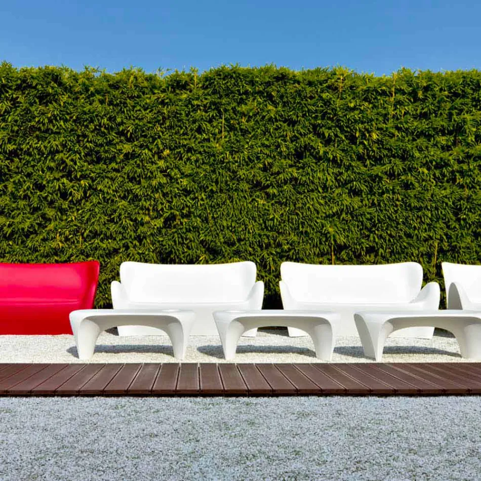 Outdoor or Indoor Coffee Table with Spumantiera, 2 Piece Design - Lily by Myyour Viadurini