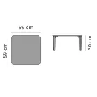Square Outdoor Coffee Table in Aluminum and High Quality Stoneware - Filomena Viadurini