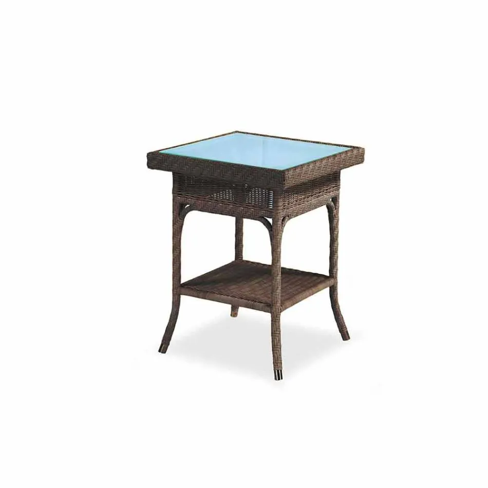 Coffee Garden 56x56 cm hand-woven polyethylene Chad Viadurini