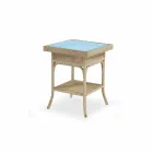 Coffee Garden 56x56 cm hand-woven polyethylene Chad Viadurini